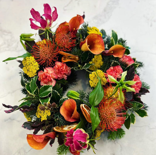 Small Christmas wreath/ centerpiece - Native or Seasonal