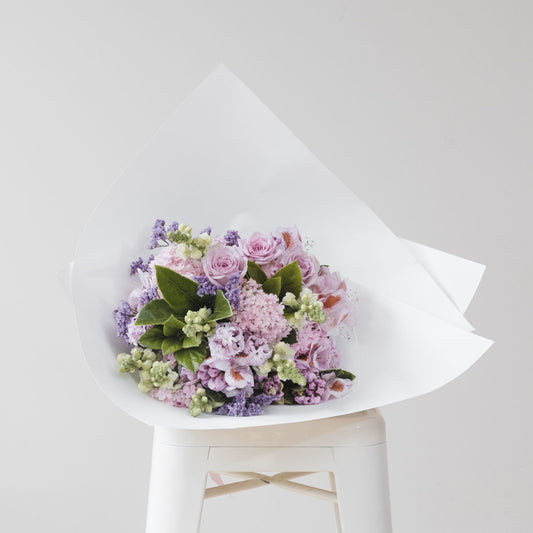 Seasonal fresh flower arrangement by French Blue Flowers