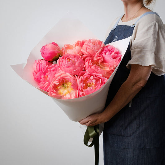 Peony bouquet flower delivery Melbourne