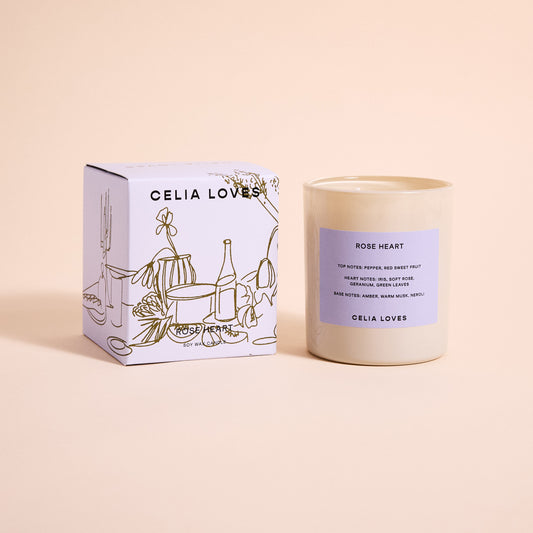 Celia Loves Candle – Rose Heart