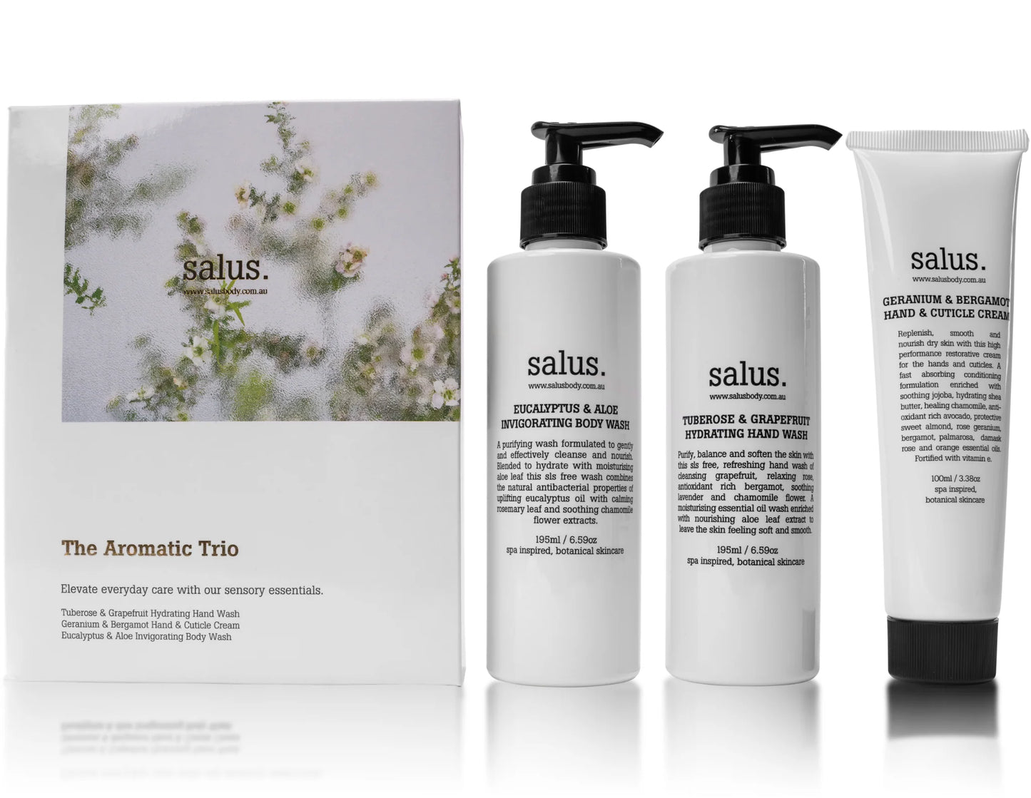 The Aromatic Trio by Salus Hand and Body Care Gift Set