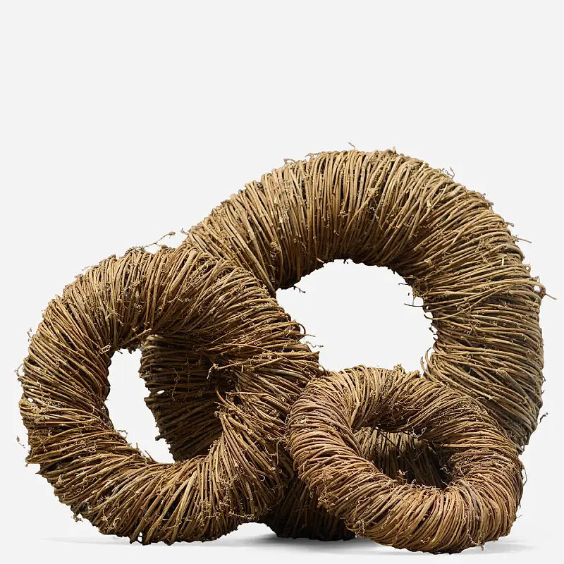 Handwoven grapevine wreath by French Blue Flowers. Natural, timeless Christmas style. Available in three sizes with same-day delivery Melbourne.