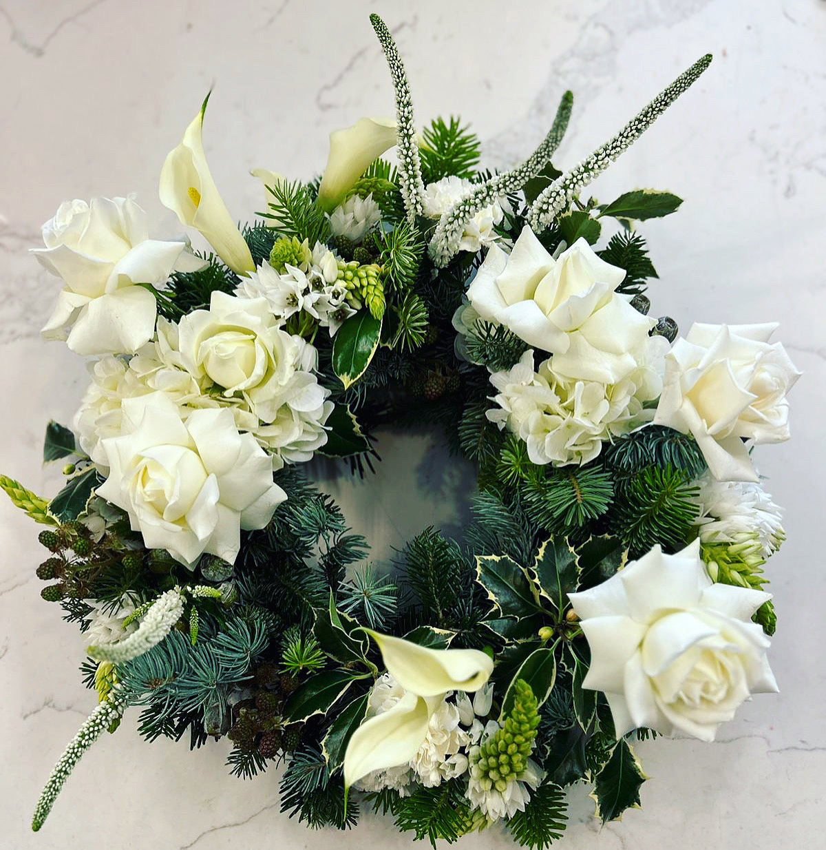 Small Christmas wreath/ centerpiece - Native or Seasonal