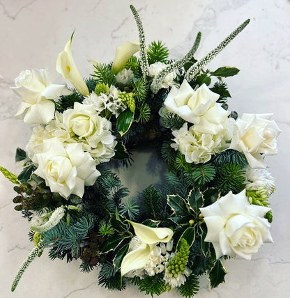 Small Christmas wreath/ centerpiece - Native or Seasonal
